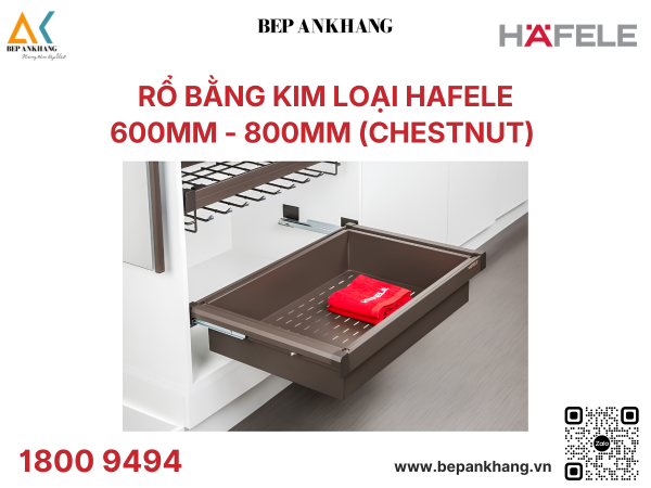 Rổ bằng kim loại Hafele - 807.95.151 - Chestnut ( 600mm )